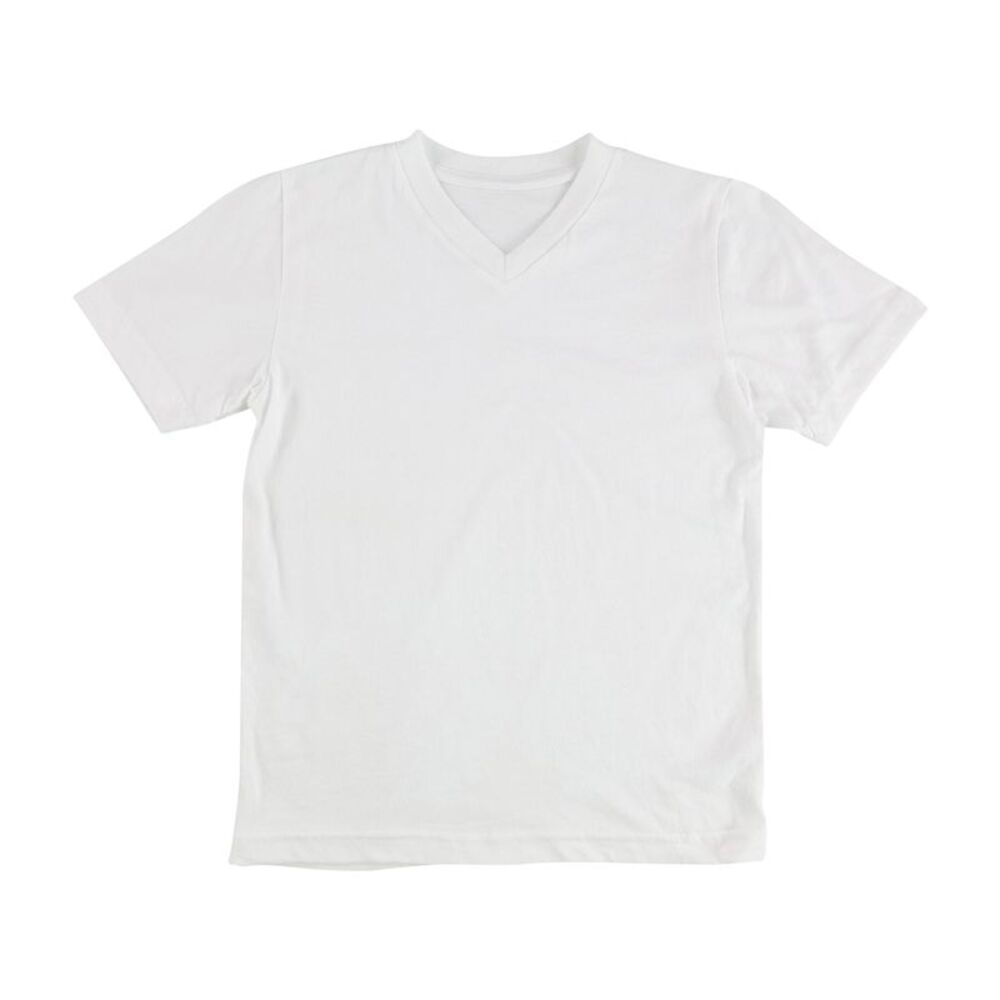 Tags Weekly Boys Solid Basic T-Shirt, White, Little Kids (4-7), 6, DM